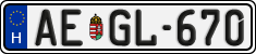 license plates of Hungary, Regular plates (2022)