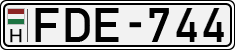license plates of Hungary, Cars (1990)