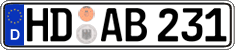 German license plate, Regular plates