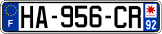 French license plate, SIV (ordinary)