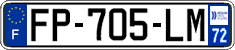 French license plate, SIV (ordinary)