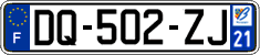 French license plate, SIV (ordinary)