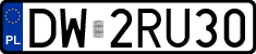License plates of Poland, Regular car plates