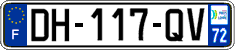 French license plate, SIV (ordinary)