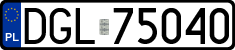 License plates of Poland, Regular car plates