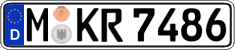 German license plate, Regular plates
