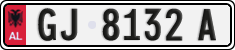 License plate of Albania, Cars (1993)