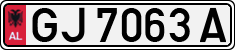 License plate of Albania, Cars (1993)