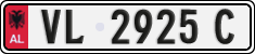 License plate of Albania, Cars (1993)