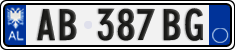 License plate of Albania, Cars (2011)