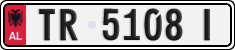 License plate of Albania, Cars (1993)