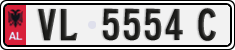 License plate of Albania, Cars (1993)
