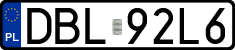 License plates of Poland, Regular car plates