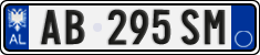 License plate of Albania, Cars (2011)