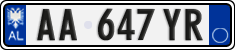License plate of Albania, Cars (2011)