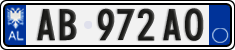 License plate of Albania, Cars (2011)