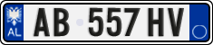 License plate of Albania, Cars (2011)
