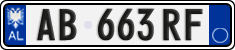 License plate of Albania, Cars (2011)