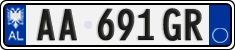 License plate of Albania, Cars (2011)