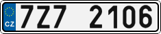 License plate of the Czech Republic, Cars (2001)