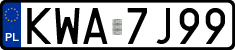 License plates of Poland, Regular car plates
