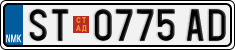 License plate of North Macedonia, Regular plates (2012)