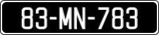License plate of Ireland, Regular plates