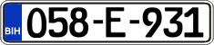 License plate of Bosnia and Herzegovina, Regular plates