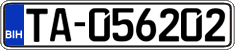 License plate of Bosnia and Herzegovina, Taxi