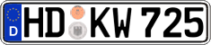 German license plate, Regular plates