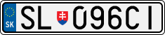 License plate of Slovakia, Cars