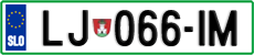 License plate of Slovenia, Cars