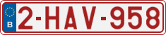 License plate of Belgium, Regular plates (2010)