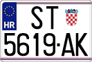 License plate of Croatia, Regular plates
