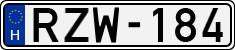 license plates of Hungary, Cars (1990)
