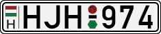 license plates of Hungary, Cars (1990)