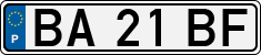 License plate of Portugal, Regular plates