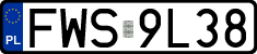 License plates of Poland, Regular car plates