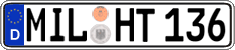 German license plate, Regular plates