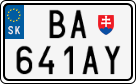 License plate of Slovakia, Motorcycles