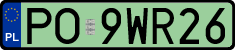License plates of Poland, Electric vehicles