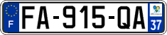 French license plate, SIV (ordinary)