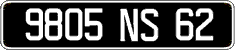 French license plate, FNI