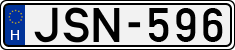 license plates of Hungary, Cars (1990)