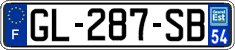 French license plate, SIV (ordinary)