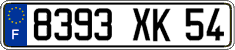 French license plate, FNI