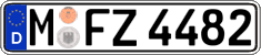 German license plate, Regular plates