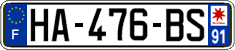 French license plate, SIV (ordinary)