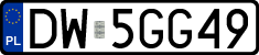 License plates of Poland, Regular car plates