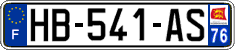 French license plate, SIV (ordinary)